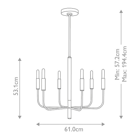 Люстры Feiss FE-BRIANNA6-PN 