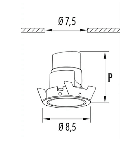 Спот Oty Light X1 B 8W 3000К 60 White on/off X 3X1B.023L.66