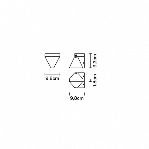 Настенный светильник Fabbian F41D0176 Tripla