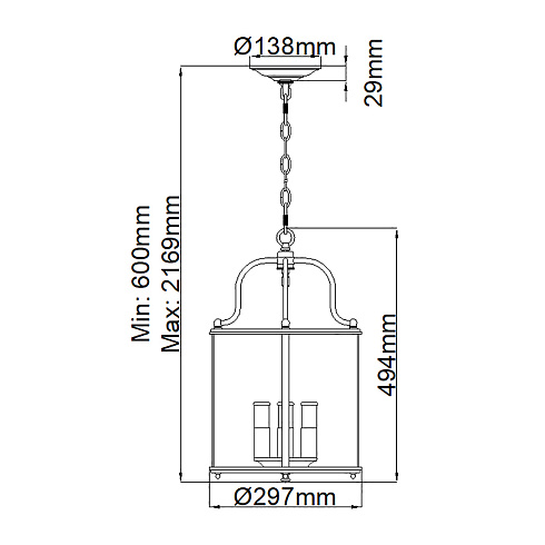 Люстра Hinkley HK-GENTRY-P-M-PW  HK/GENTRY/P/M PW