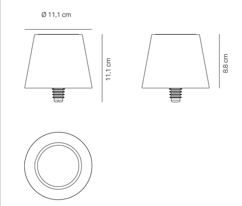 Настольная лампа Zafferano Poldina Stopper Red Poldina LD0349F3
