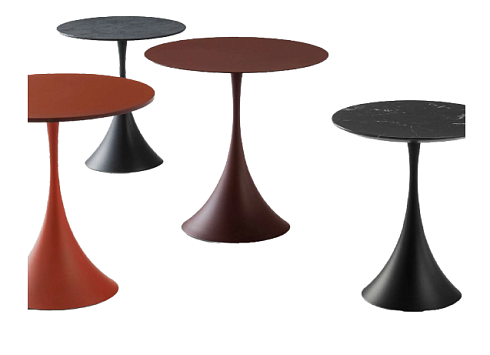 Журнальный столик Midj Leo Metal d50 White/Bronze Leo Leo CT H50 D50 E2