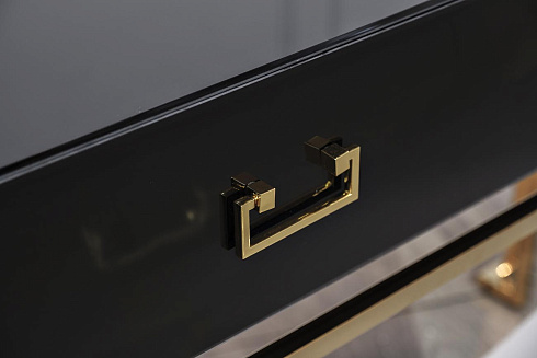 Консоль черная 2 ящика  см Garda Decor KFG058 