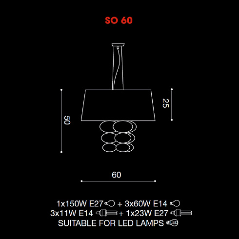 Люстра Light4 MUSA SO 60 MUSA SNMUS60BC