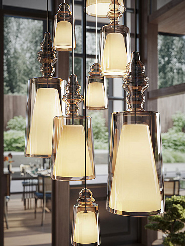 Подвесной светильник Karman Alibaglass Gold pink Alibaglass SE316 CR INT + SR001AN INT