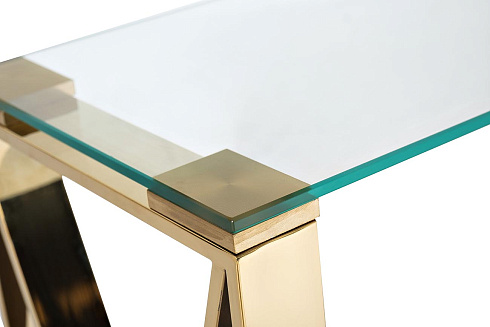 Консоль прозр.стекло/золото см Garda Decor 47ED-CST008/80GOLD 