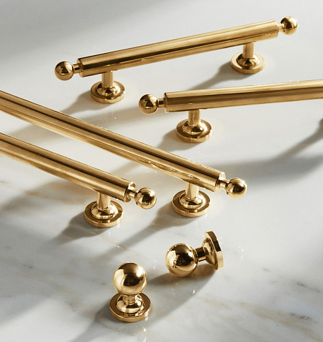 Ручка-скоба Rejuvenation Naomi L.10.2 Aged Brass Naomi 268745