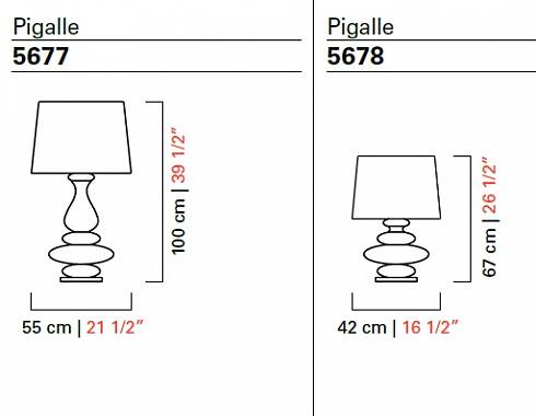 Настольная лампа Barovier & Toso 5677 Pigalle 5677/CC/CL /BB