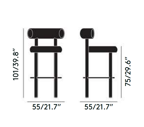 Барный стул Tom Dixon Fat Stool 75 Hero 0511 FAT FATS01HE0511BL