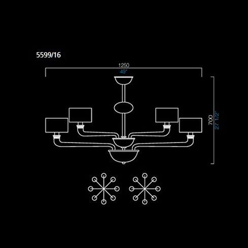 Люстра Barovier & Toso 5599/16/CC/NN Babylon