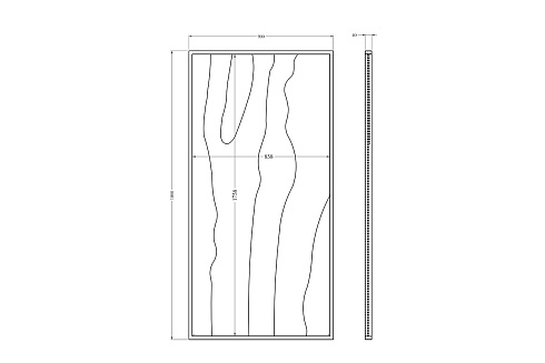 Зеркало напольное с рисунком см Garda Decor KFG207 