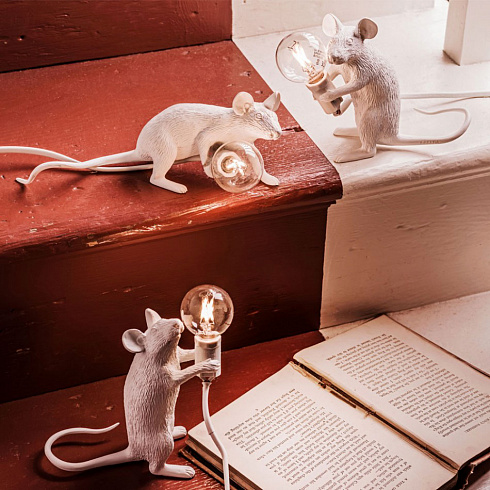 Настольная лампа Seletti Mouse Lamp Lyie Down USB Mouse Lamp 15222