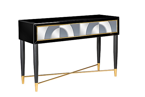 Консоль 2 ящика зеркало двухцветное см Garda Decor KFG122 