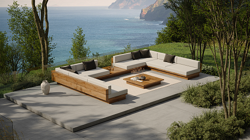 Пуф Delight Collection Outdoor Menorca Menorca Menorca Pouf