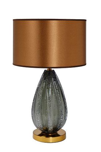 Лампа настольная сер-зел.стекло/плафон кор. h.60см Garda Decor K2TL-07233 
