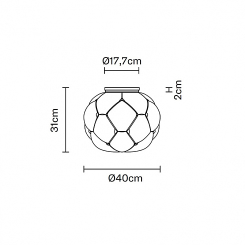 Потолочный светильник Fabbian Cloudy d40 Cloudy F21E0571