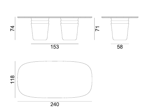 Уличный стол Gervasoni Kasane 33 Terracotta  Kasane