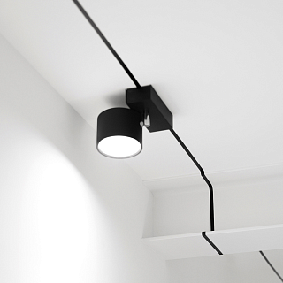 Endless Spot Casambi Matt Black with DG111 LED module 16,7W 15° 3000K 
