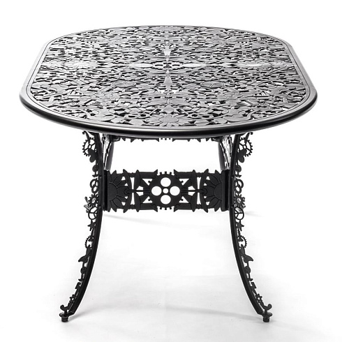 Обеденный стол Seletti Aluminium Oval Black Industry Collection 18688 NER