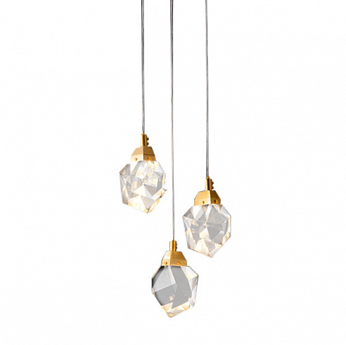 Подвесной светильник Delight Collection Crystal rock 3 gold Crystal rock OM820083-3G (MD-020B-3 gold)