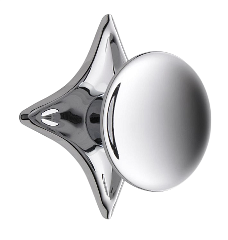 Ручка-кнопка Rejuvenation Dish with Star Backplate d3.8cm Polished Chrome Dish 5586913