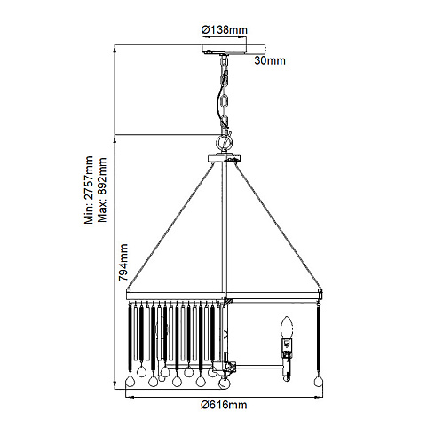 Люстры Kichler KL-PIPER-6P-PC 