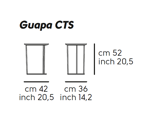 Журнальный столик Midj Guapa CT-S Bronze / Tuscan Fiore Guapa T1150CTS+E2+C3CU