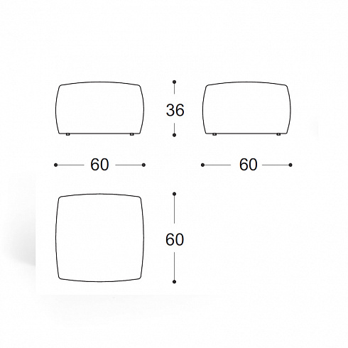 Пуф Black Tie Rondo 60x60 Rondo RON60-PSF