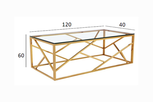 Журнальный стол Garda Decor GY-CT2051214GOLD GY-BEN783