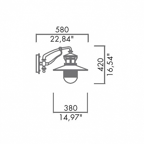 Настенный светильник Lamp International ES 140 EX 42 Clizia