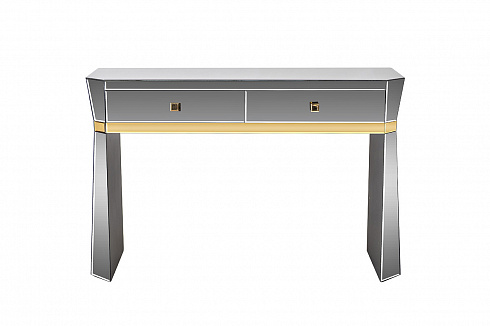 Консоль 2 ящика с золотистой отделкой см Garda Decor KFG125 