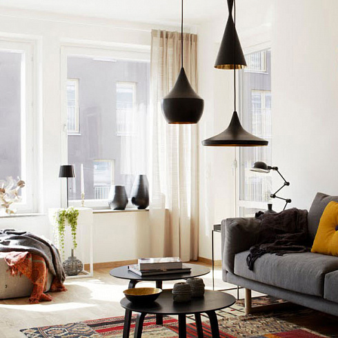 Подвесной светильник Tom Dixon Beat Tall Black LED Beat BLS03-PEUM5