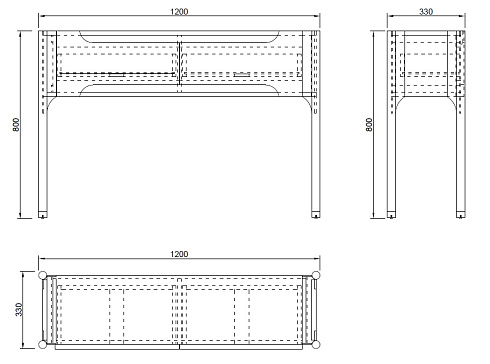 -KONS Консоль Grimaldi  см Garda Decor 77IP-GD007 