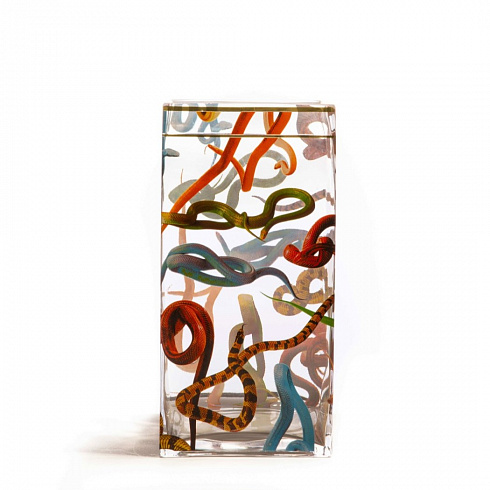 Ваза Seletti Snakes Big Toiletpaper Glass Vase 14151