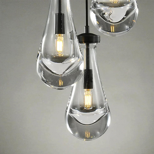 Подвесной светильник Delight Collection MT9093-1H black Raindrop MT9093-1H black brushed gold