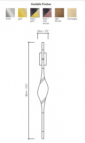 Настенный светильник Il Pezzo Mancante Il Pezzo 12 Nickel Il Pezzo 12 Il Pezzo 12 Wall Sconce