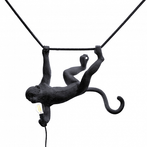 Подвесной светильник Seletti The Monkey Lamp Swing Black Monkey Lamp 14916