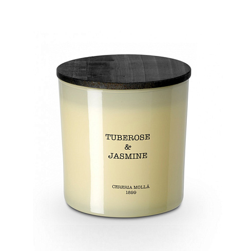 Свеча Cereria Molla Tuberose & Jasmine 600 г XL, 3 фитиля 600 г Tuberose & Jasmine 6639