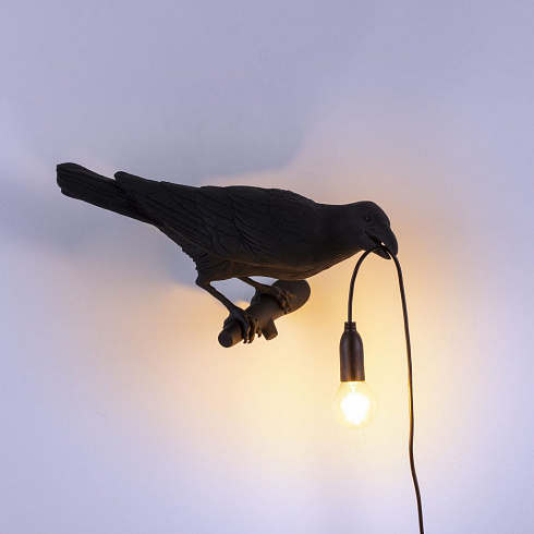 Настенный светильник Seletti Bird Looking Right Black Bird Lamp 14738