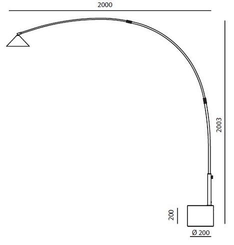 Торшер Aromas del Campo Hinoo Matt Black/White Hinoo P1266+Matt black/White marble/Matt black