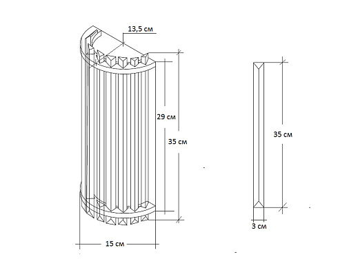 Бра Garda Decor 62GDW-D007K5B/350* 