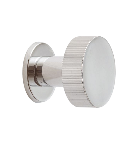 Ручка-кнопка Rejuvenation West Slope with Round Backplate Polished Nickel  West Slope 8574549