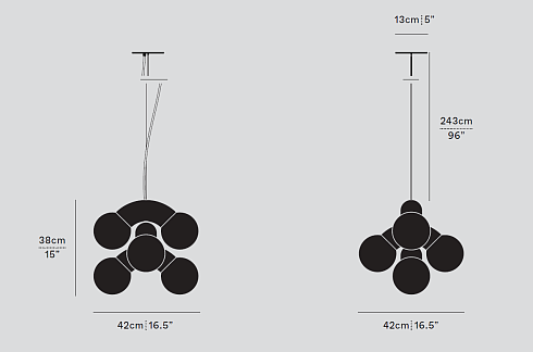 Подвесной светильник A-N-D Vine 3 Chrome  Vine VIN-3-P-CH-120