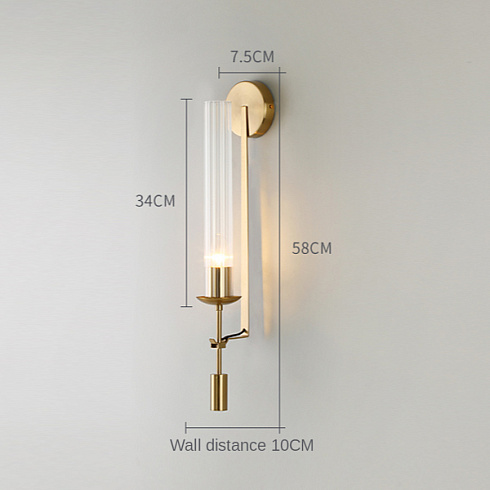 Настенный светильник Delight Collection 88043W brass Wall lamp