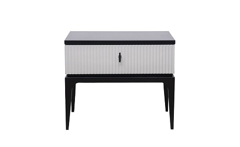 Тумбочка прикроватная Este черно/серая см Garda Decor GD-00004 