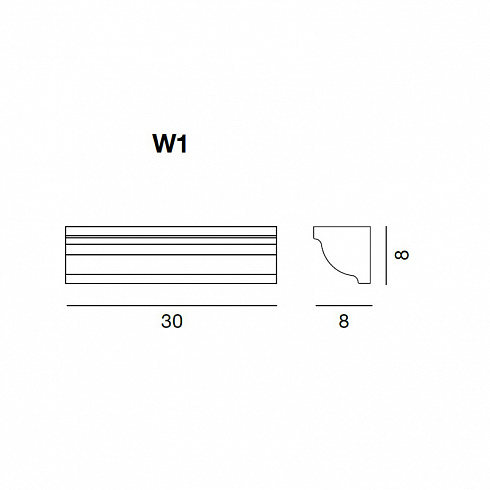Настенный светильник Rotaliana Cornice W1 satin white Cornice