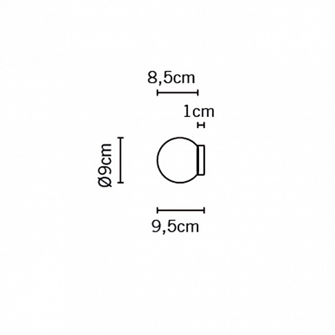 Настенный/Потолочный светильник Fabbian Lumi Sfera d9 Lumi F07G2301