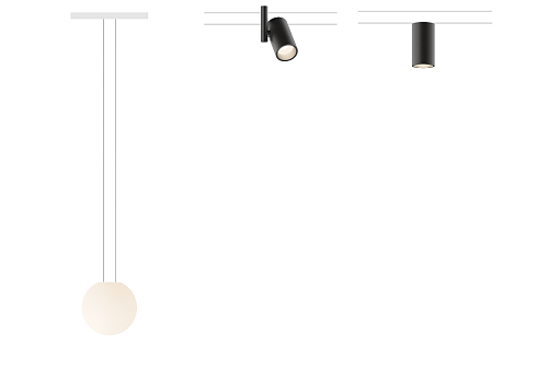 Система Vibia Circus Black 210cm Tunable Red/White + Casambi Circus A35211/0M_23+A39711/0Z_23