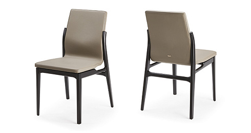Обеденный стул Cattelan Italia Ginevra Matt Black Ecrù Ginevra Ginevra OP17 / GLV03