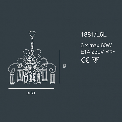 Люстра Bellart 1881/L6L Casanova